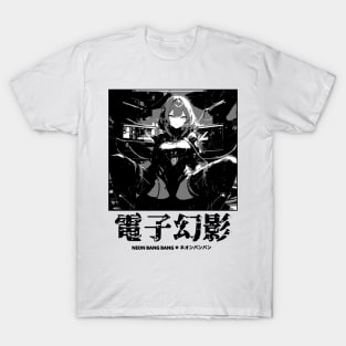 Japanese Aesthetic Cyberpunk Girl Manga Style T-Shirt